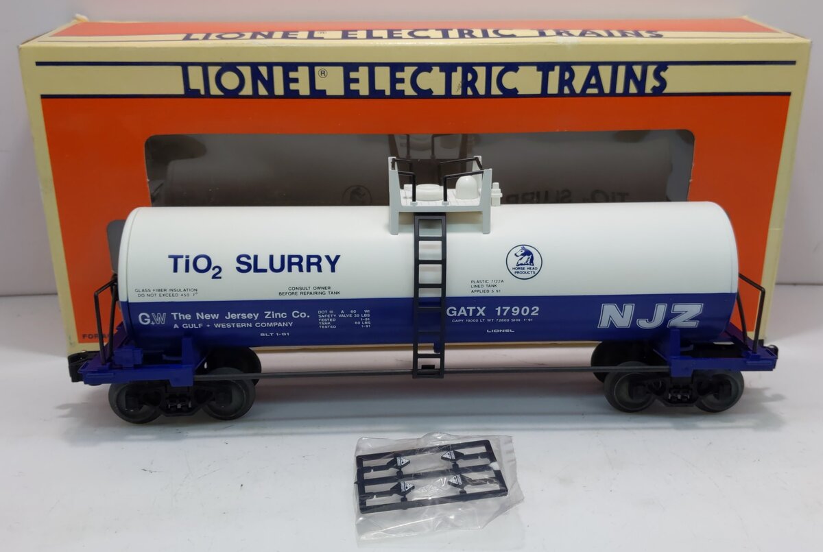Lionel 6-17902 O Gauge New Jersey Zinc Unibody Tank Car LN/Box