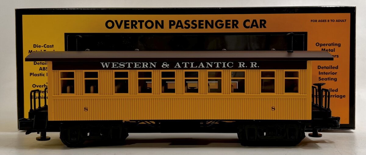 MTH 30-6400-2 O Gauge Western & Atlantic Railroad Overton Illuminated Coach