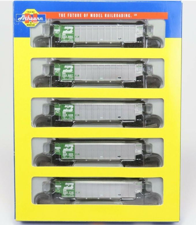 Athearn 10453 N Scale Burlington Northern BethGon Coalporter (Set of 5) LN/Box