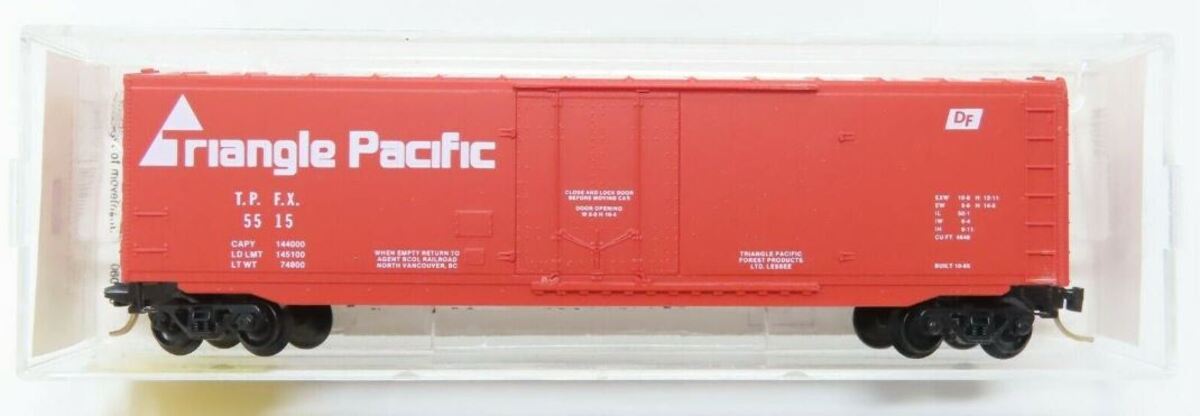 Micro-Trains 03800130 N Triangle Pacific 50' Steel Plug Door Box Car #5515 LN/Box