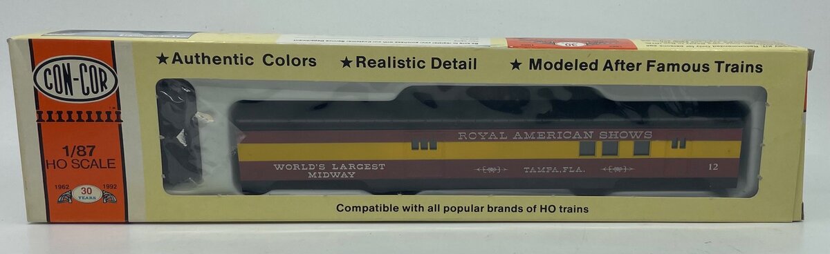 Con-Cor 0001-000928 HO Royal American Shows 72 Ft RPO/Baggage Car Kit