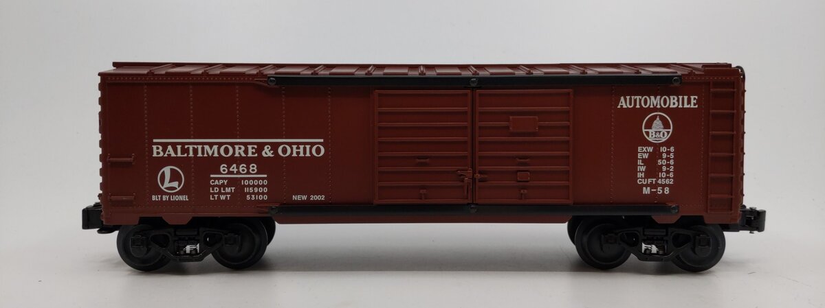 Lionel 6-39229 O Gauge Baltimore and Ohio Double Door Boxcar #6468 LN/Box