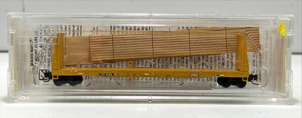 MicroTrains 52700081 Z TTX Co. 60' Bulkhead Flatcar w/Load #804605 LN/Box