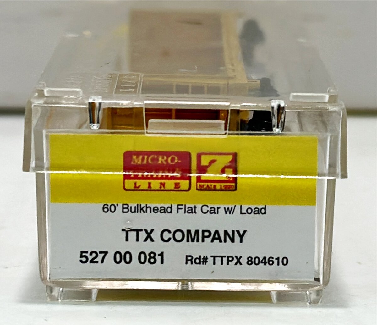 MicroTrains 52700081 Z TTX Co. 60' Bulkhead Flatcar w/Load #804605 LN/Box