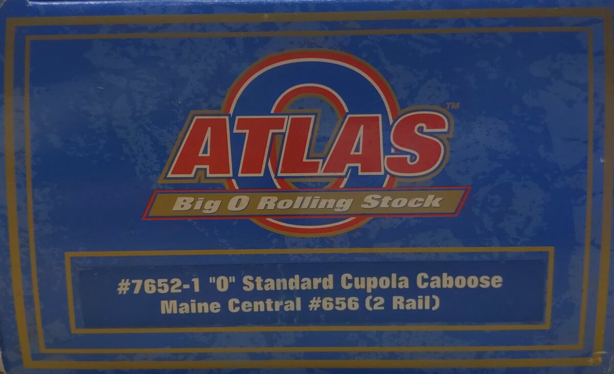 Atlas 7652-1 Maine Central Standard Cupola Caboose #656 (2 Rail) LN/Box