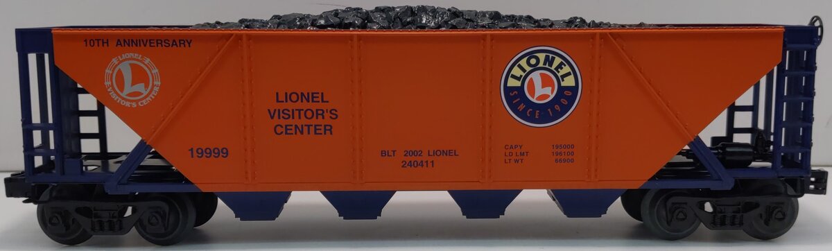 Lionel 6-19999 O Gauge Visitors Center 4-Bay Hopper #240411 NIB