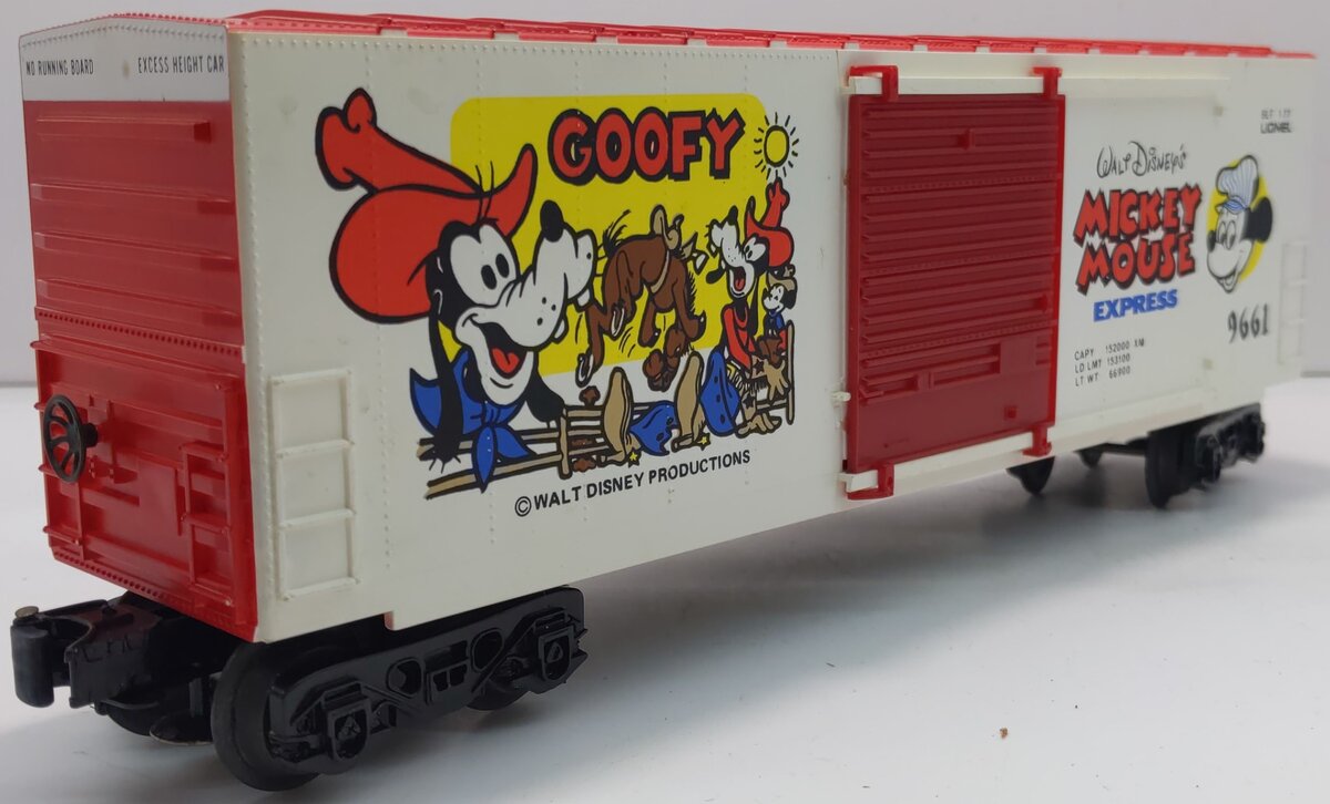 Lionel 6-9661 O Gauge Disney Goofy Hi-Cube Boxcar NIB