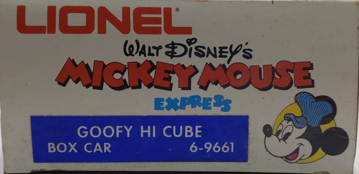 Lionel 6-9661 O Gauge Disney Goofy Hi-Cube Boxcar LN/Box