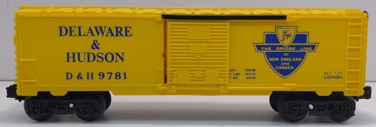 Lionel 6-9781 O Gauge Delaware & Hudson Boxcar LN/Box