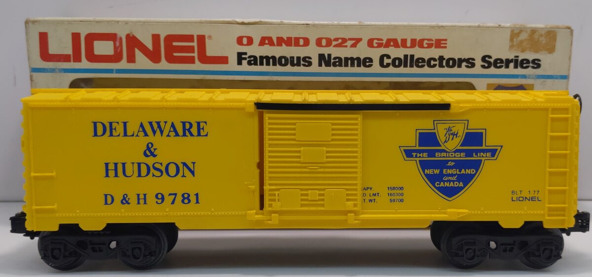 Lionel 6-9781 O Gauge Delaware & Hudson Boxcar EX/Box