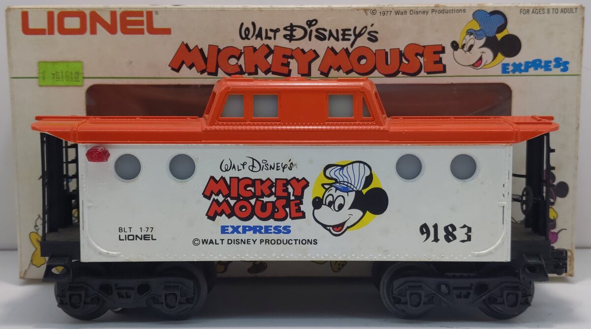 Lionel 6-9183 O Gauge Mickey Mouse Illuminated Caboose