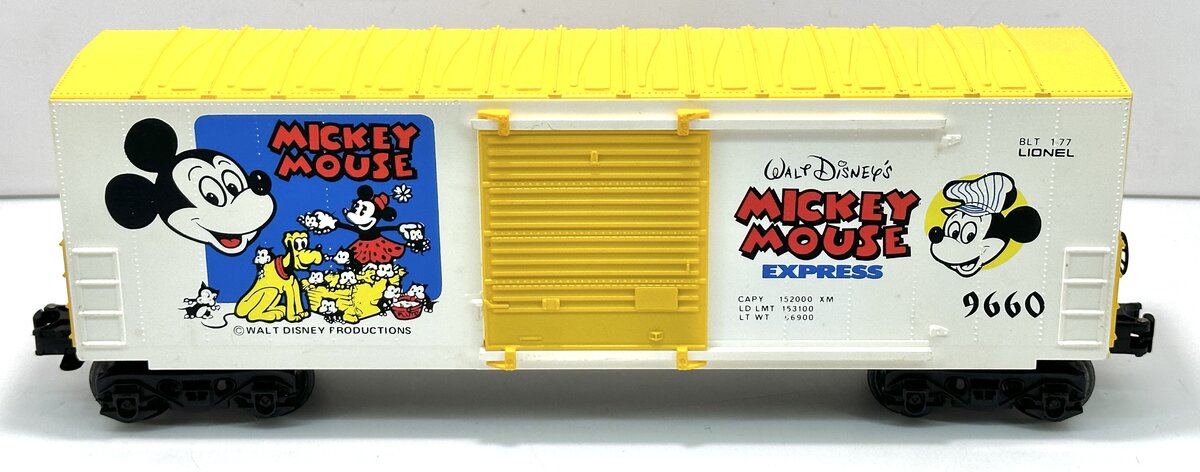 Lionel 6-9660 O Gauge Mickey Mouse Hi-Cube Boxcar NIB