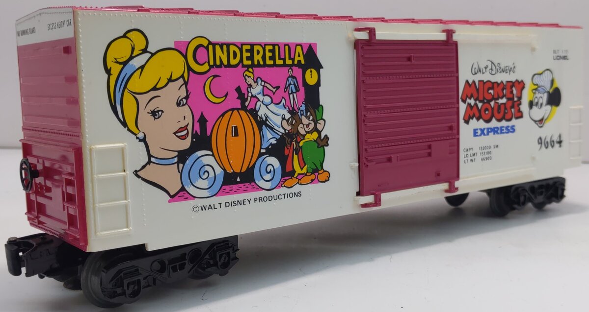 Lionel 6-9664 O Gauge Disney Cinderella Hi-Cube Boxcar LN/Box