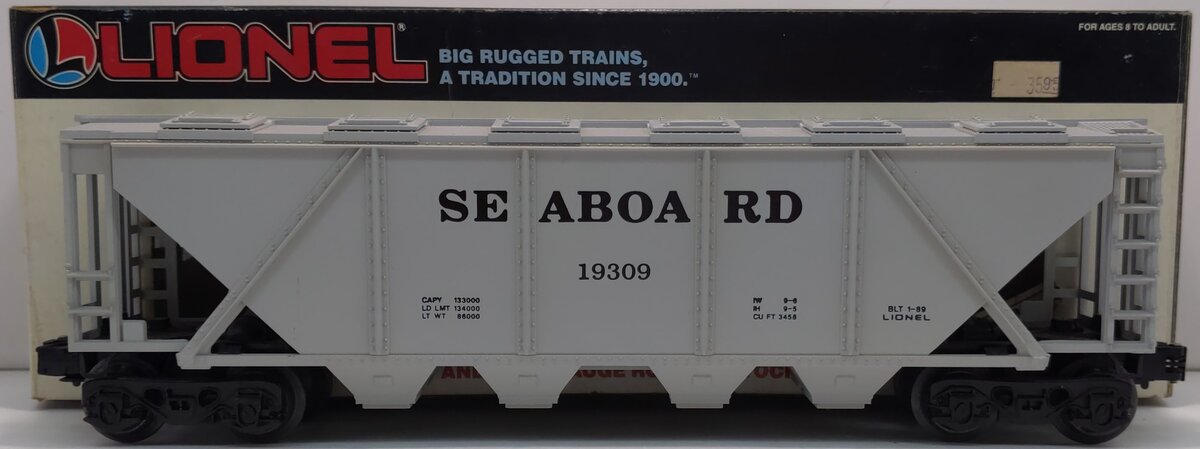 Lionel 6-19309 O Gauge Seaboard Quad Covered Hopper LN/Box