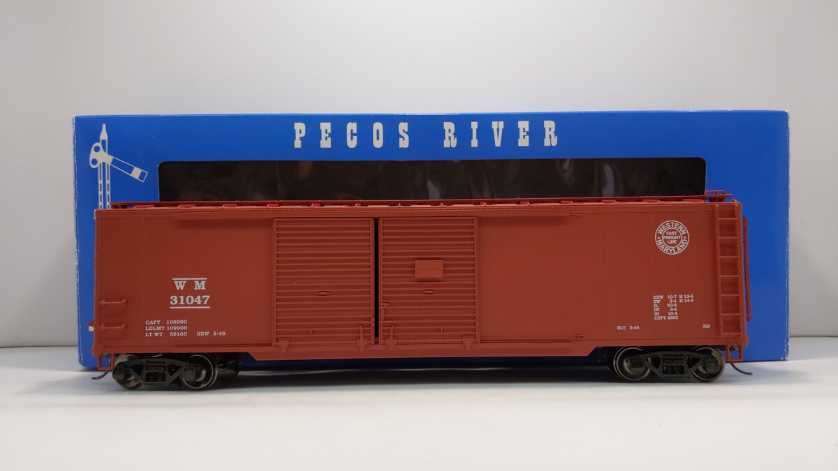Pecos SB-0121-2 O Scale Western & Maryland Box Car #31047 [2Rail] LN/Box