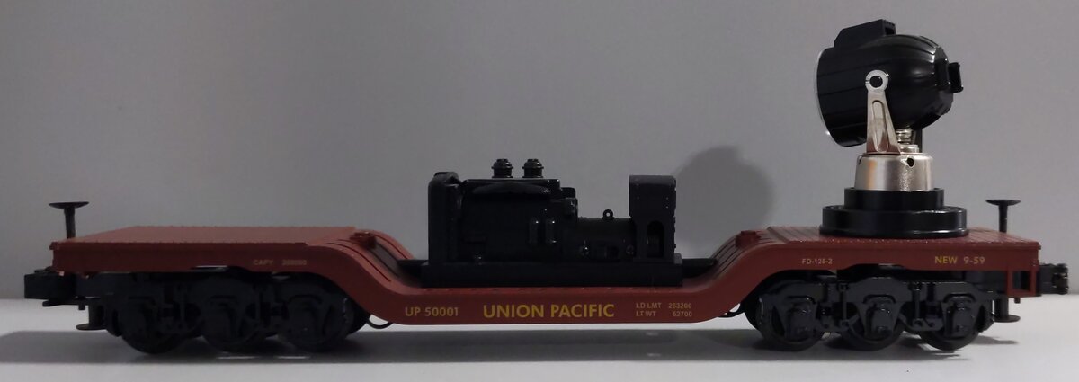 MTH 30-7915 O Gauge Union Pacific Searchlight Car #50001 LN/Box