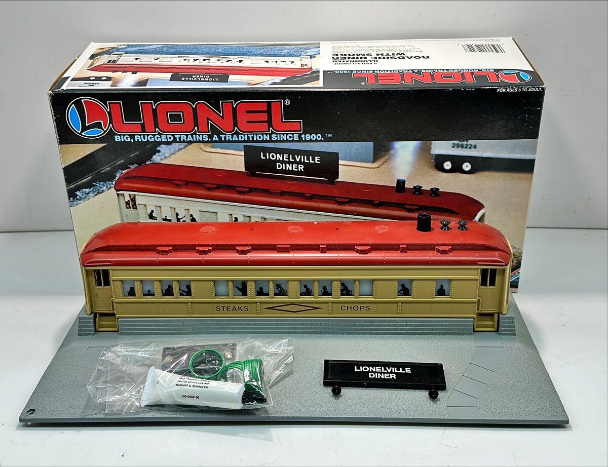 Lionel 6-12722 O Gauge Illuminated Roadside Diner w/Smoke Stack LN/Box