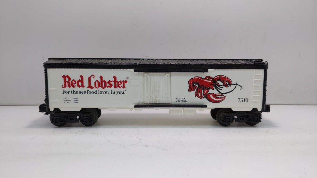 Lionel 6-7510 O Gauge Red Lobster Refrigerator Car EX/Box
