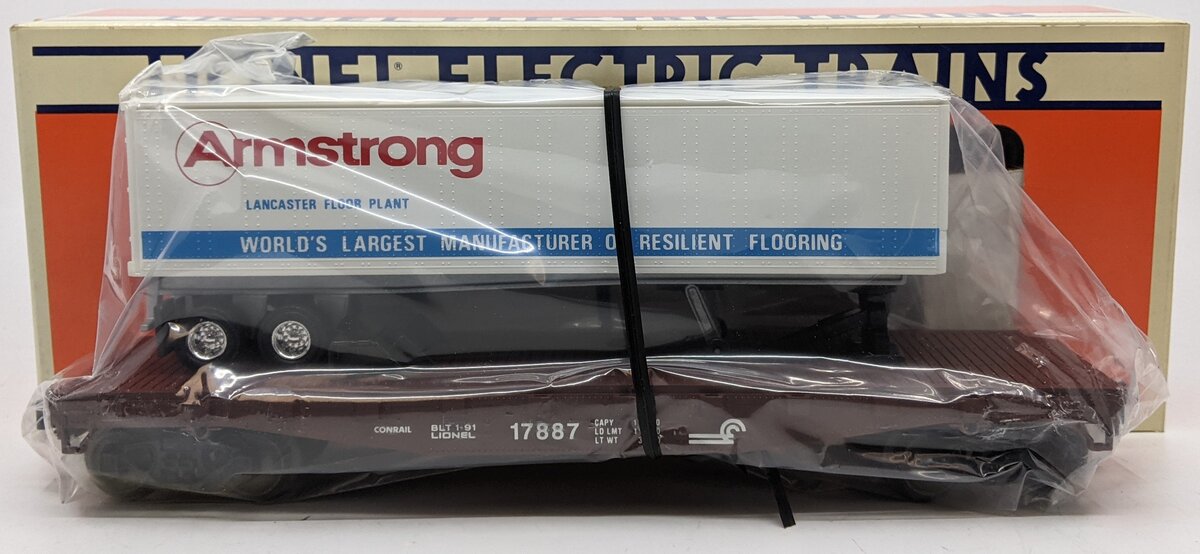 Lionel 6-17887 O Gauge LCCA Conrail Flatcar w/ Armstrong Trailer #17887 LN/Box