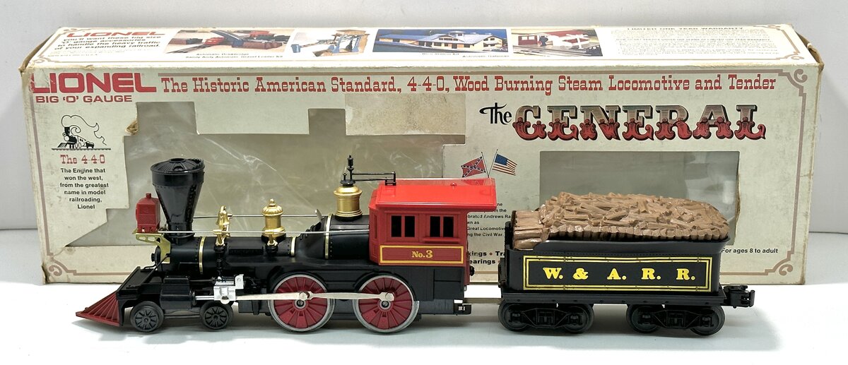 Lionel 6-8701 O Gauge W&ARR General 4-4-0 Steam Locomotive and Tender #3 LN/Box