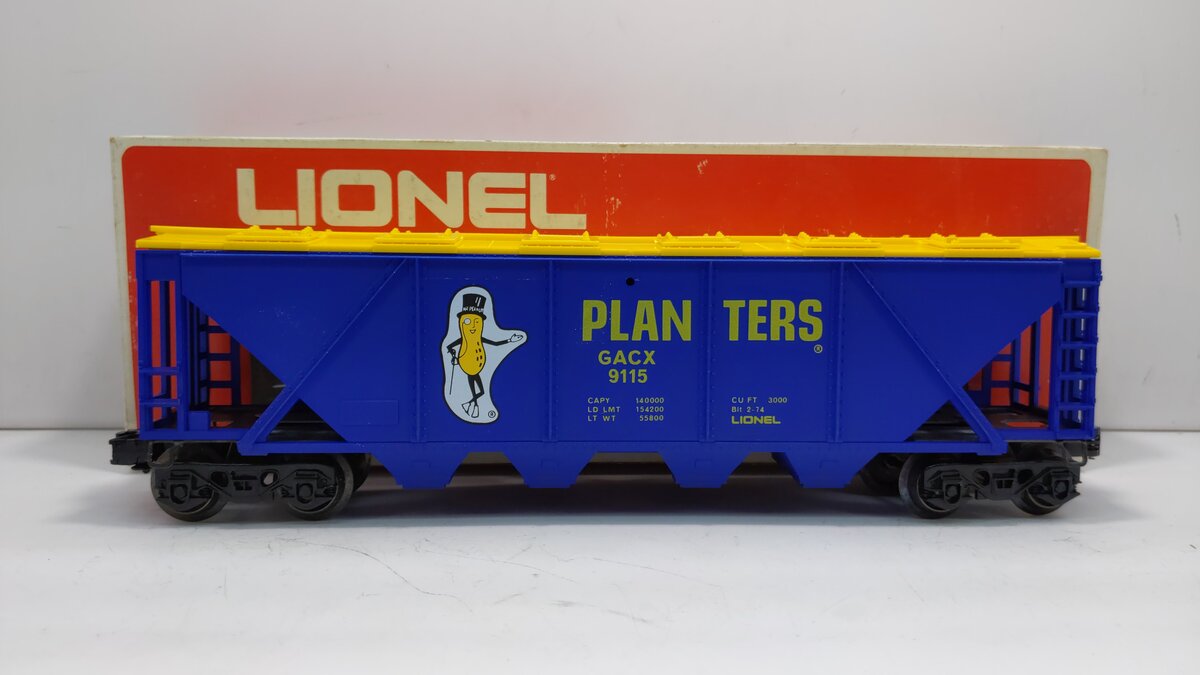 Lionel 6-9115 O Gauge Planters 4-Bay Billboard Hopper LN/Box