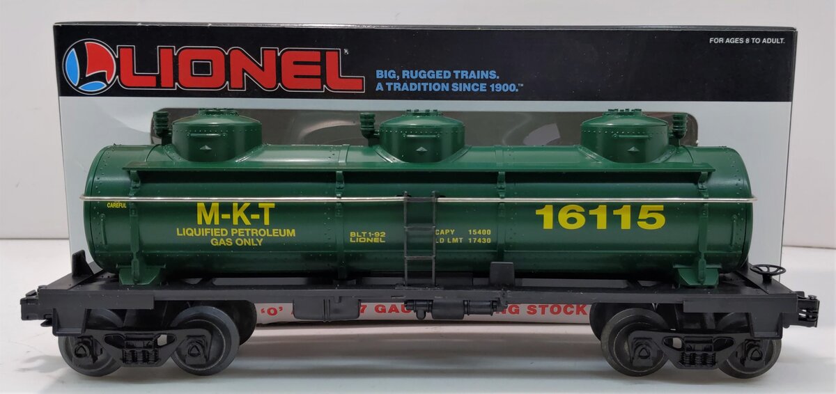 Lionel 6-16115 O Gauge Missouri, Kansas, & Texas Triple Dome Tank Car LN/Box