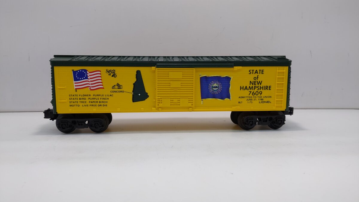 Lionel 6-7609 O Gauge State of New Hampshire Boxcar #7609 LN/Box