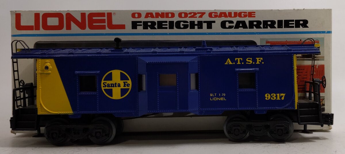 Lionel 6-9317 O Gauge AT&SF Blue & Yellow Bay Window Caboose #9317 LN/Box