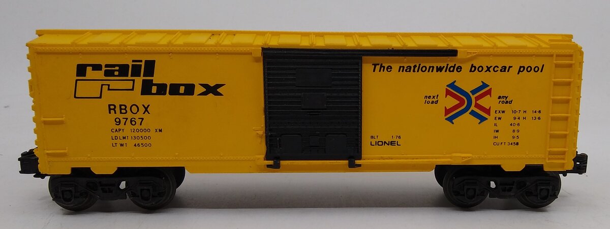 Lionel 6-9767 O Gauge Rail Box Boxcar EX/Box