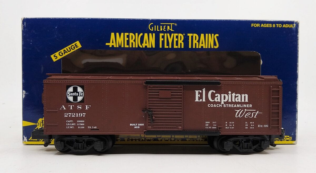 American Flyer 6-48358 S Scale Santa Fe Boxcar #272197 NIB