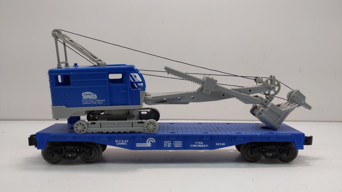 Lionel 6-52149 O Gauge TTOS 1998 Conrail Flatcar with Power Shovel Kit LN/Box