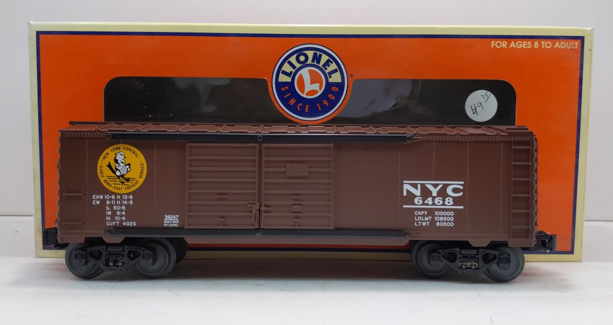 Lionel 6-39247 O Gauge Archive Collection New York Central Box Car #6468 LN/Box