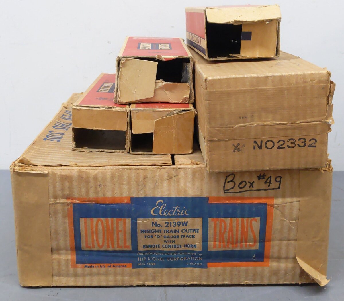 Lionel 2139W Vintage O 2332 1949 GG-1 Set w/2332, 6456, 3464, 6457 VG/Box