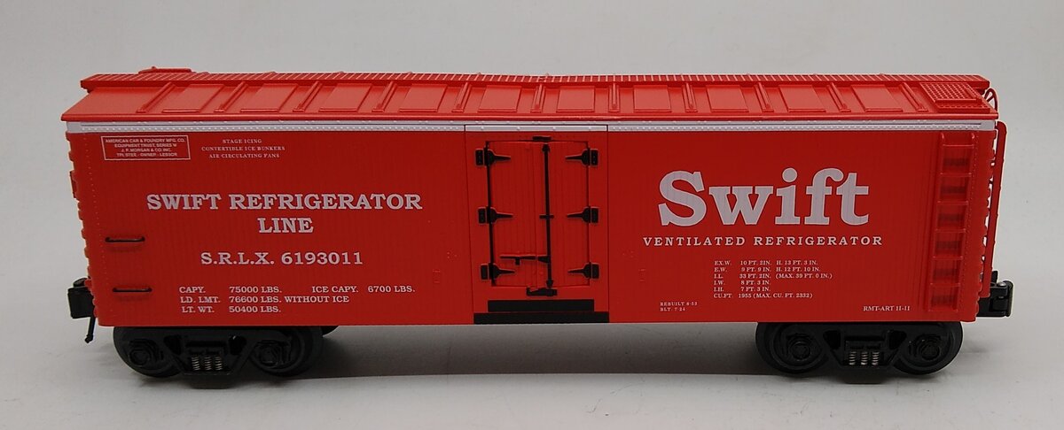O-Line 138 O Gauge Swift Meat Reefer #6193011 NIB