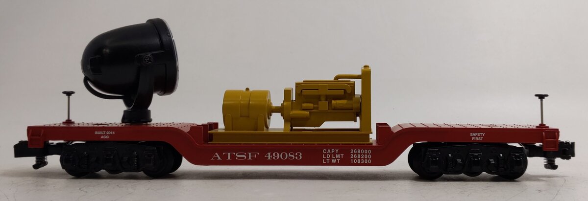 American Flyer 6-49083 S Scale Santa Fe Depressed Center Searchlight Car #49083 LN/Box