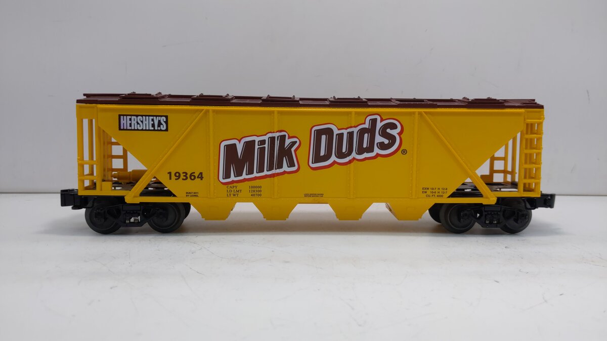 Lionel 6-19364 O Hershey's Milk Duds 4-Bay Hopper Car LN/Box