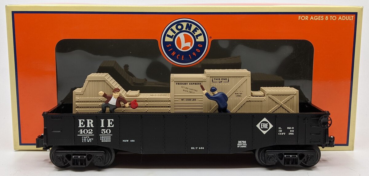 Lionel 6-36766 O Gauge Erie Cop and Hobo Gondola #40250 LN/Box