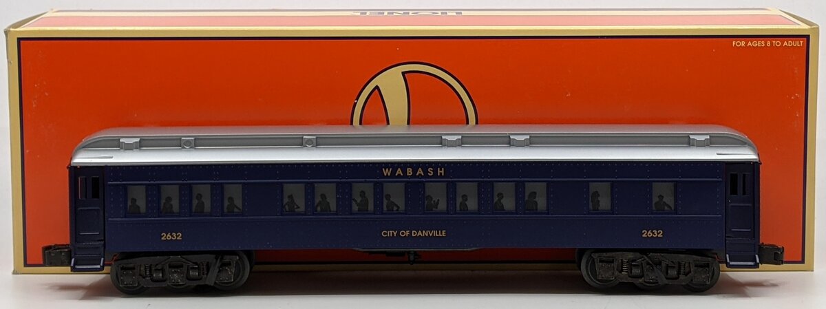 Lionel 6-19063 O Gauge Wabash Railway "City Of Danville" Coach Car #2632 LN/Box