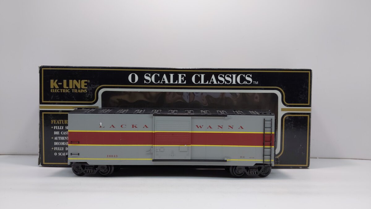 K-Line K761-1641 O Gauge Lackawanna Boxcar 10043 LN/Box