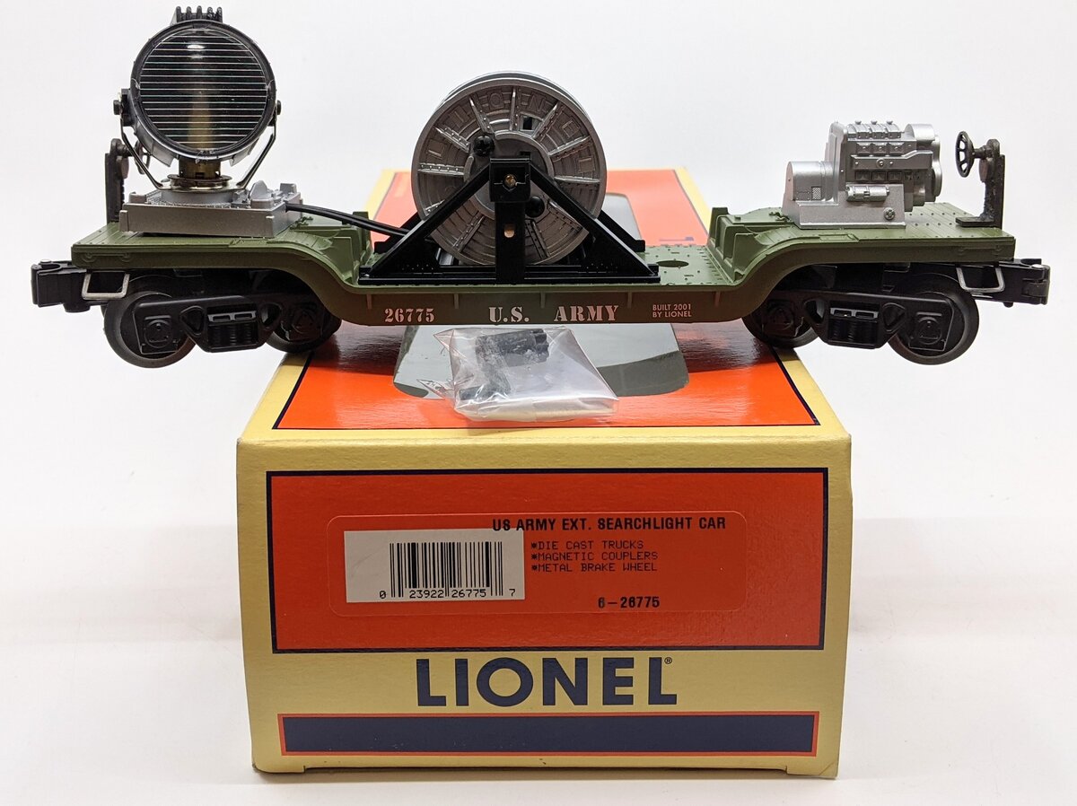 Lionel 6-26775 O Gauge US Army Operating Searchlight Car #26775 LN/Box