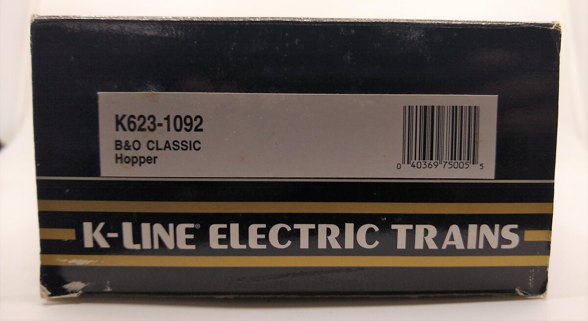 K-Line K623-1092 O Gauge Baltimore and Ohio Classic Diecast Hopper #532000 LN/Box