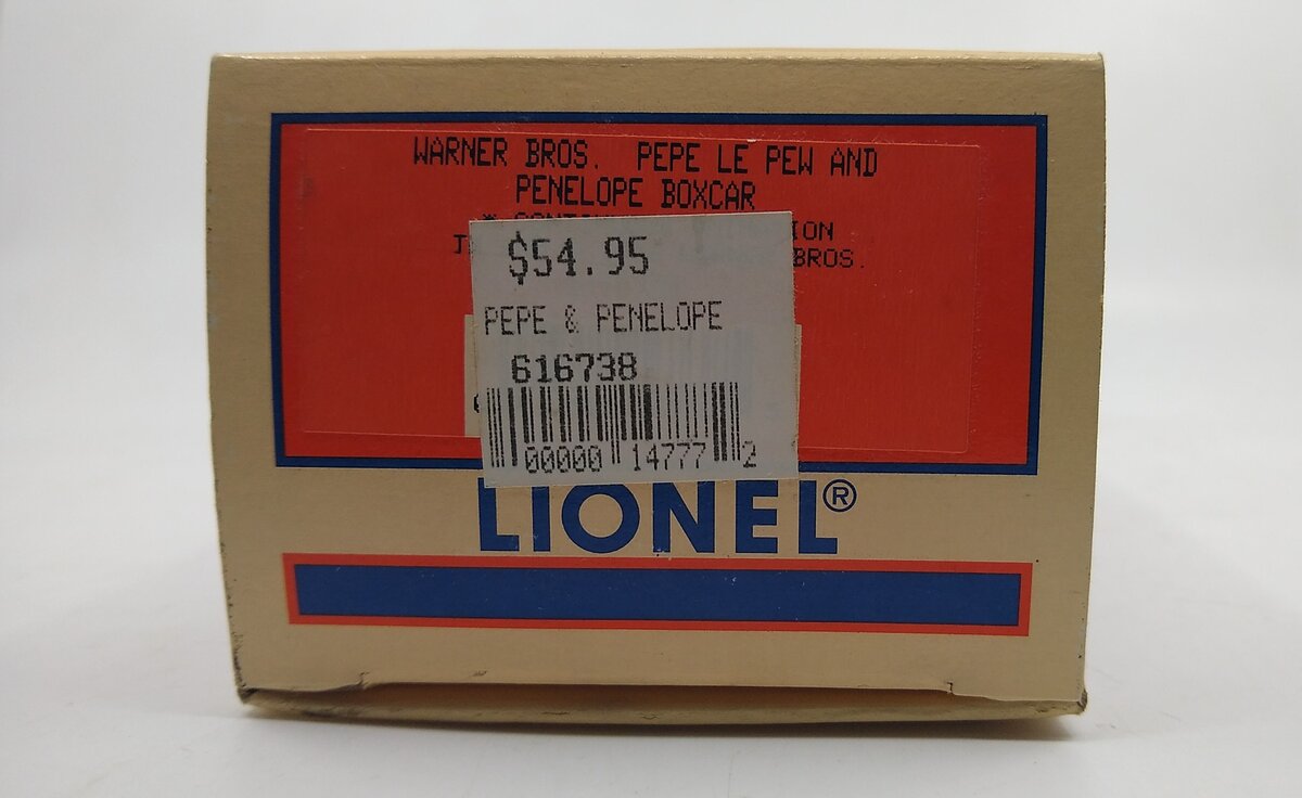 Lionel 6-16738 O Warner Bros Pepe Le Pew & Penelope Operating Boxcar LN/Box