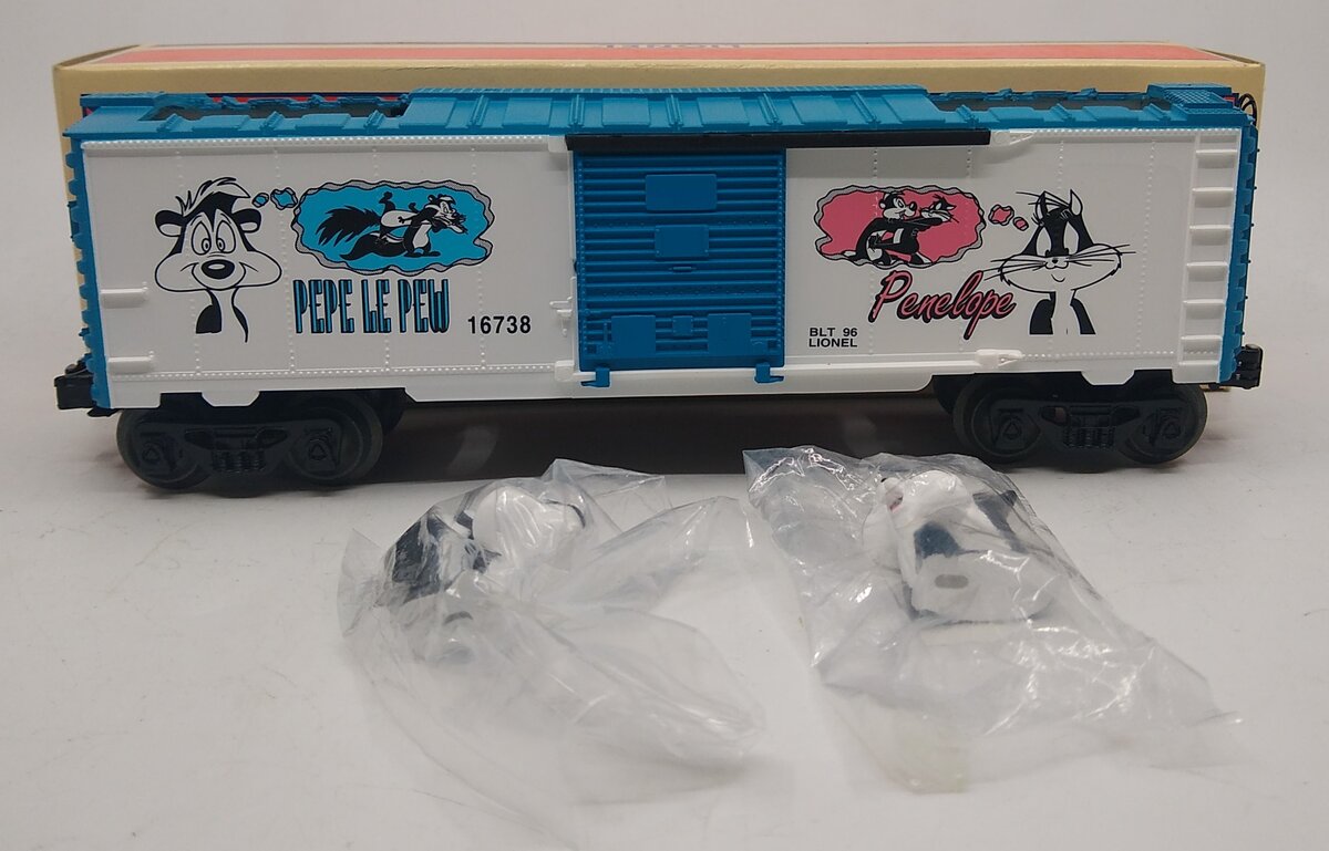 Lionel 6-16738 O Warner Bros Pepe Le Pew & Penelope Operating Boxcar LN/Box