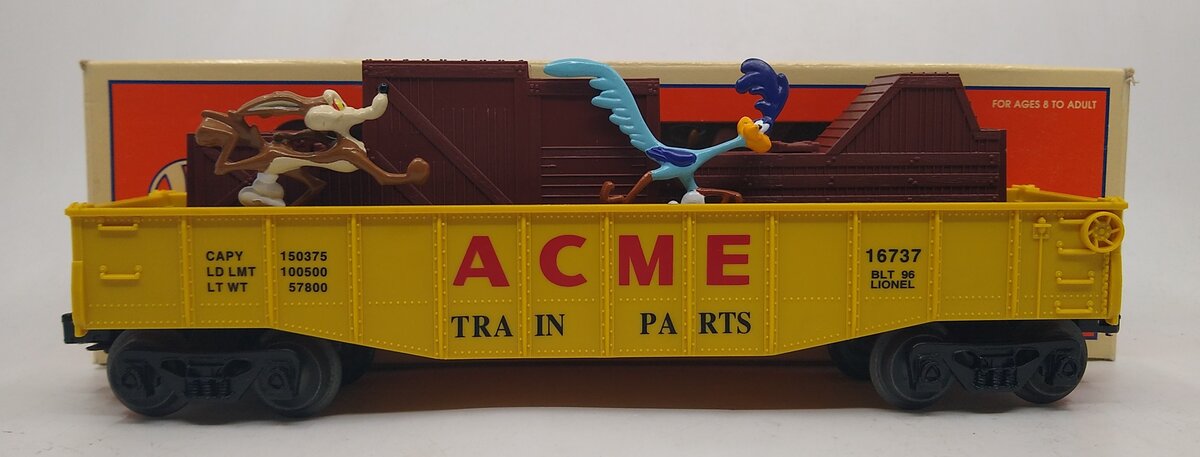 Lionel 6-16737 O WB Wile E. Coyote & Road Runner Acme Animated Gondola LN/Box
