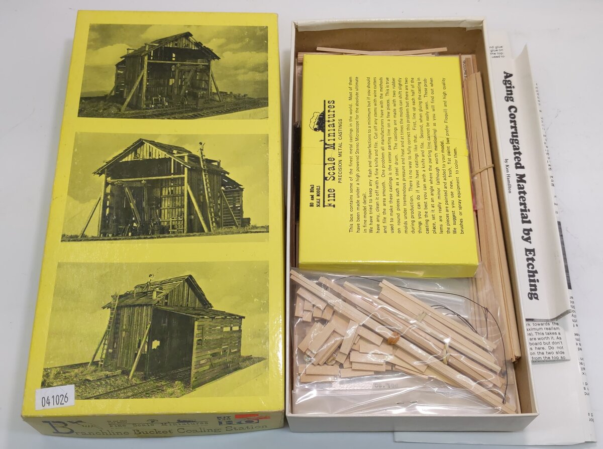 Fine Scale Miniatures 230 HO Scale Branchline Bucket Coaling Station Kit LN/Box