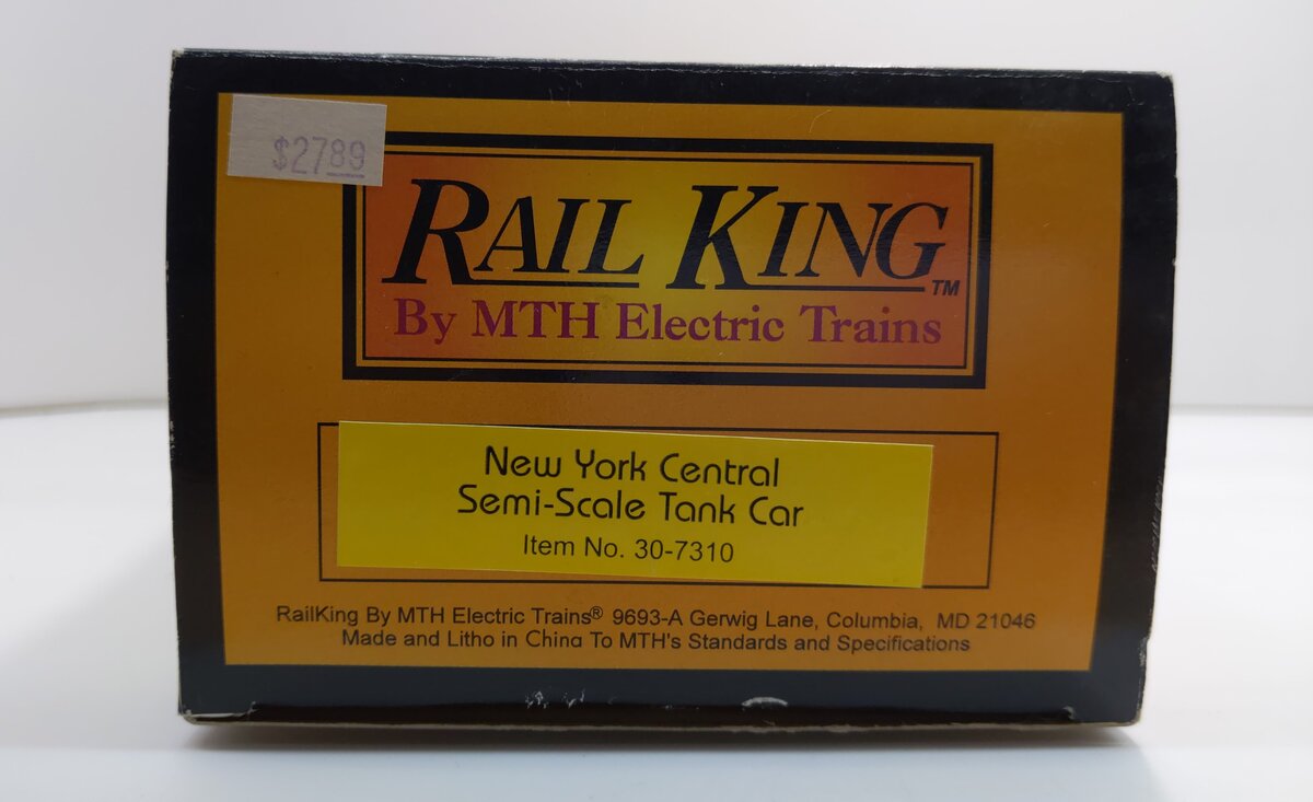 MTH 30-7310 O Gauge New York Central Semi-Scale Tank Car #5791 LN/Box