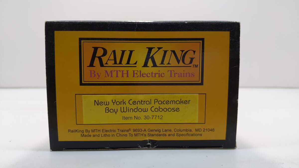 MTH 30-7712 O Gauge New York Central Pacemaker Bay Window Caboose #21574 LN/Box