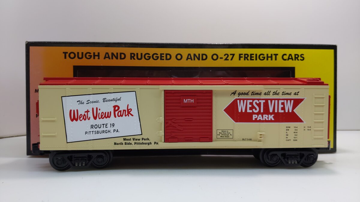 MTH 30-74093 O Gauge West View Park Red Arrow Box Car LN/Box