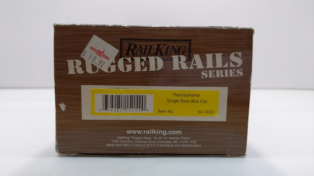 MTH 33-7403 O Gauge Pennsylvania Single Door Boxcar #28668 LN/Box