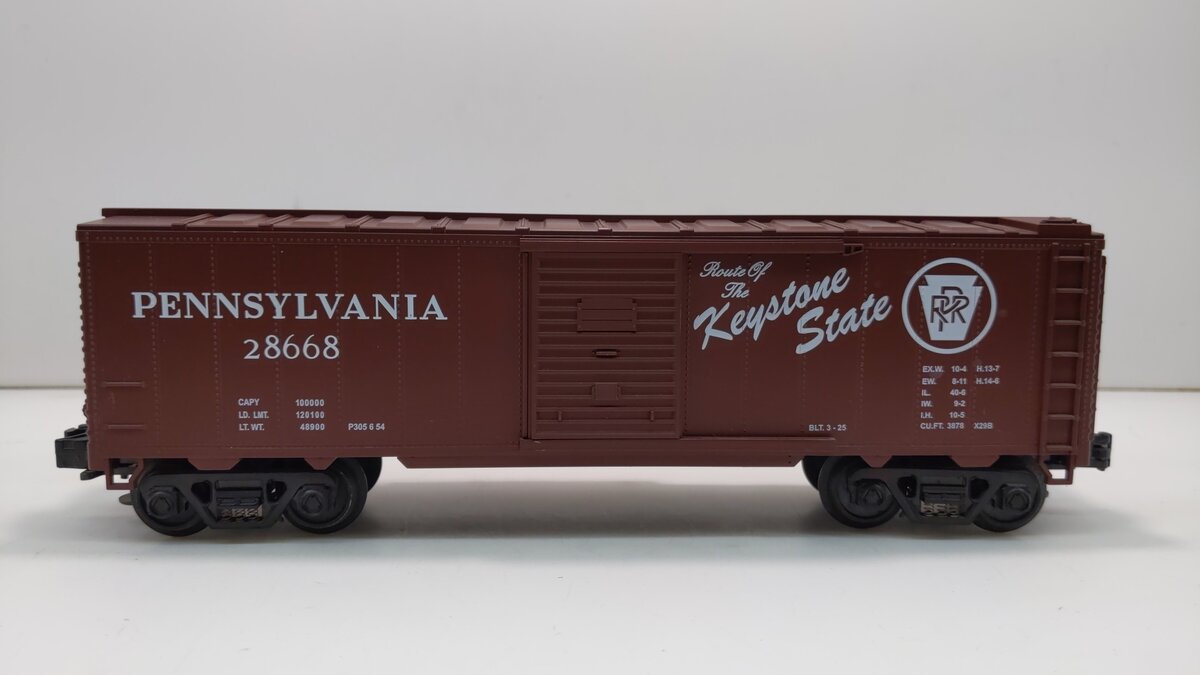 MTH 33-7403 O Gauge Pennsylvania Single Door Boxcar #28668 LN/Box